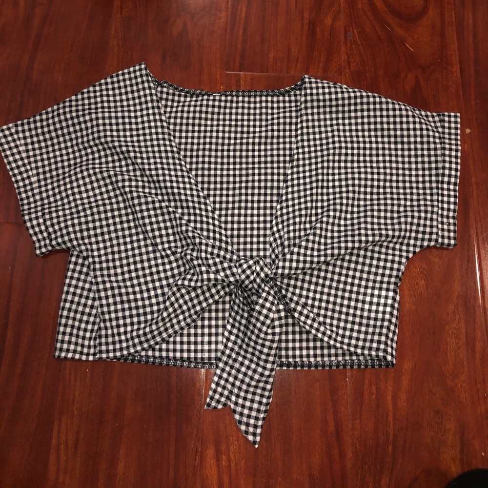 Plaid crop top